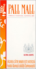 Pall Mall SS Ultra Lights Cigarette Pack