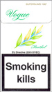 Vogue Super Slims Menthol 100s Cigarette pack