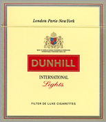 Dunhill International Lights Cigarette Pack