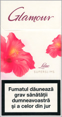 Glamour Super Slims Lilac 100's Cigarette Pack