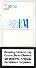 L&M MIXX BLue Marin Super Slims Cigarette Pack