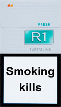 R1 Super Slims Fresh 100`s Cigarette Pack