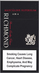 Richmond Masculine Super Slims 100s Cigarette Pack