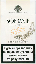Sobranie Super Slims Whites 100's Cigarette Pack