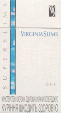 Virginia Slims Super Slims One 100`s Cigarette Pack