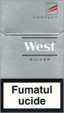 West Silver Compact Cigarette Pack