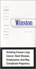 Winston Super Slims White Cigarette Pack