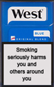 West Blue Cigarette pack