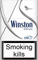 Winston XStyle Silver Cigarette pack