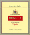 Dunhill International Lights Cigarette pack