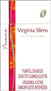 Virginia Slims Super Slims Filter 100's Cigarette pack